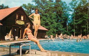 Watoga State Park West Virginia1950s Swimming Pool beauties Postcard 21-8919