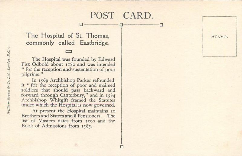 The Hospital of St. Thomas commonly called Eastbridge