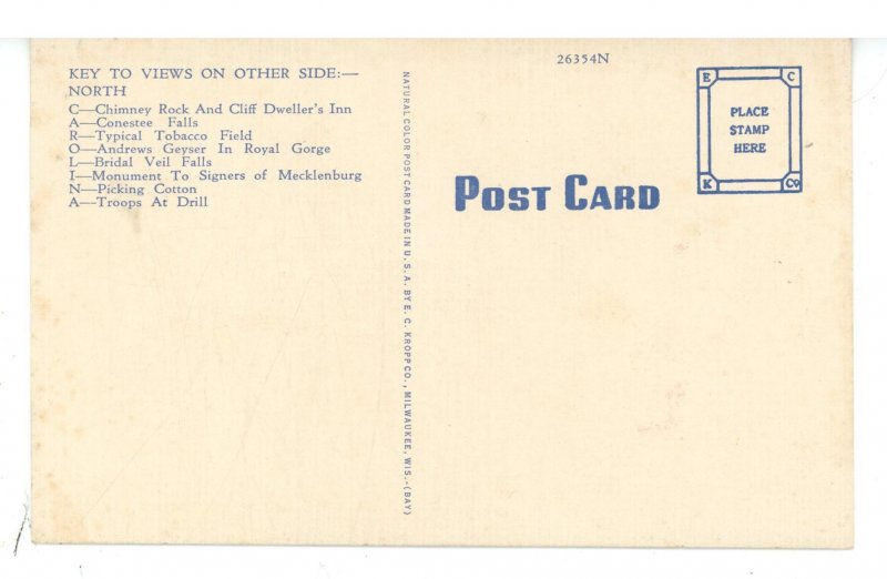 NC - North Carolina Large Letter Greetings