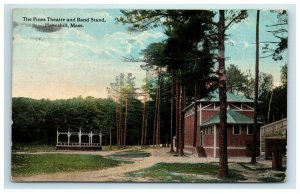 1914 Haverhill MA The Pines Theater and Band Stand Postcard Rockland & Port RPO