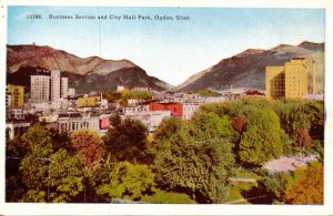 Utah Ogden Business Section and City Hall Park