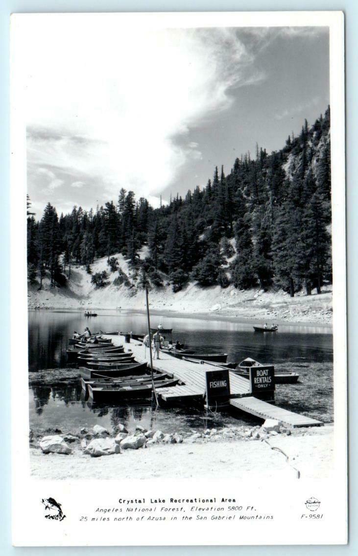 RPPC CRYSTAL LAKE RECREATION AREA, California CA ~ Pier, Boats Frasher  Postcard | United States - California - Other, Postcard / HipPostcard