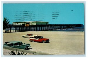 1963 New Jax Beach Pier Showing The Road Beach Jacksonville Beach FL Postcard