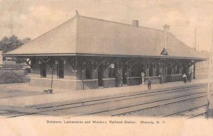 Waverly New York Train Station Vintage Postcard AA14283