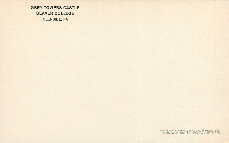 Grey Towers Castle Beaver College Jenkintown PA Pennsylvania Arcadia Postcard