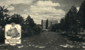 Reno Nevada NV Riverside Hotel Water View Vintage Postcard