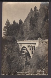 Oregon Columbia River Highway, Shepherds-Dell  AZO stamp box RPPC