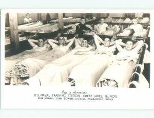 1940's rppc MILITARY - NAVY TRAINING Great Lakes - Chicago Illinois IL i8160