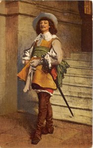 Lot116 a cavalier time of louis XIII meissonier military soldier postcard france