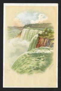 VICTORIAN TRADE CARD Stewart Gas Heating Stoves Niagara Falls