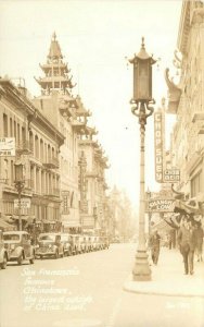 California San Francisco Chinatown Automobiles 1940s RPPC Photo Postcard 22-1193