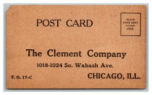 Vintage 1920's Advertising Postcard The Clement Company Clothier Chicago IL