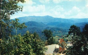 Vintage Postcard From Sky-Lift Great Smoky Mountains National Park Great View