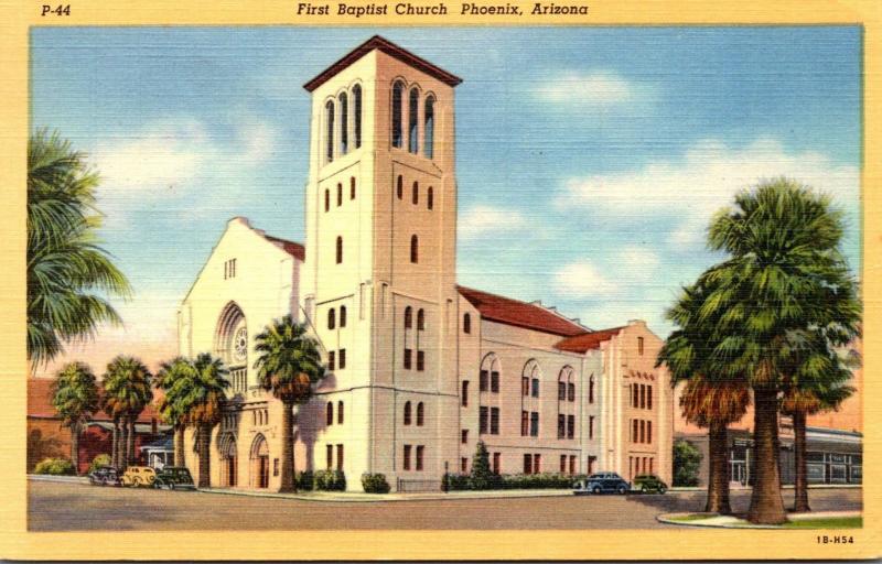 Arizona Phoenix First Baptist Church 1955 Curteich