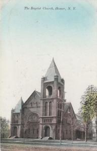 Blue Sky over Baptist Church - Homer NY, New York - pm 1910 - DB