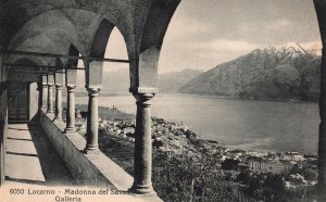 Vintage Postcard Locarno Madonna Del Sasso Galleria Switzerland