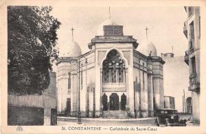 Constantine Algeria Cathedral Exterior View Antique Postcard J50269