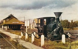Fairbanks Alaska Railroad Station 1940s Train #C325 Postcard Roberts 20-925