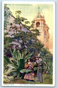 Panama California Postcard Tropical Gardens Official Views Exterior 1910 Vintage