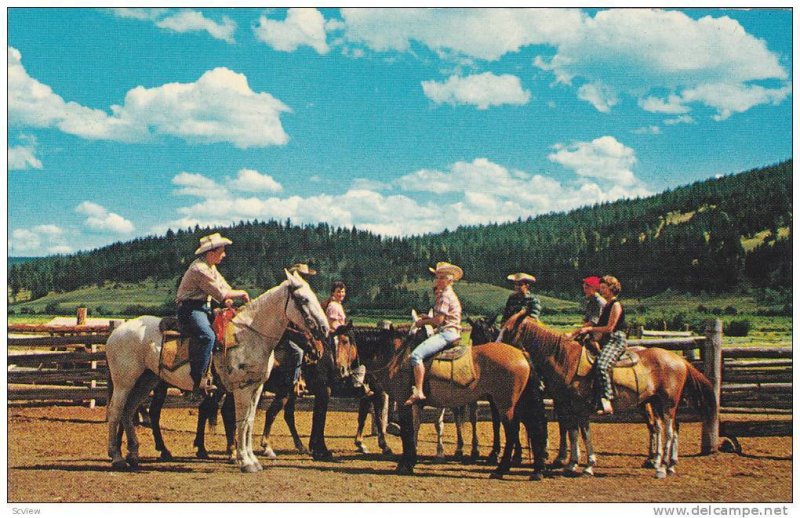 Dude Ranching in the Cariboo,  Pollard's Ranch,  near Clinton,  B.C.,  Canada...