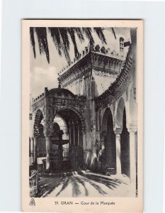 Postcard Cour de la Mosquée Oran Algeria