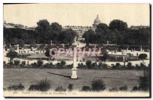Postcard Old Paris Luxembourg Gardens