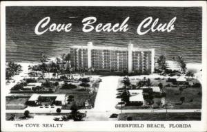 Deerfield Beach FL Cove Beach Club The Cove Realty Real Photo Postcard