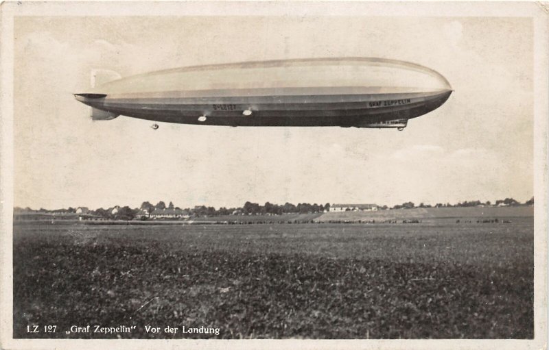 G80/ Interesting RPPC Postcard c1910 Graf Zeppelin Blimp Airship Germany 9
