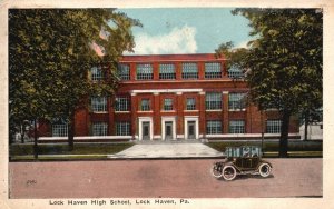 Vintage Postcard 1921 Lock Haven High School Lock Haven Pennsylvania PA