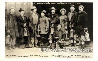 Real Photo - Grant Party in Virginia City, Nevada