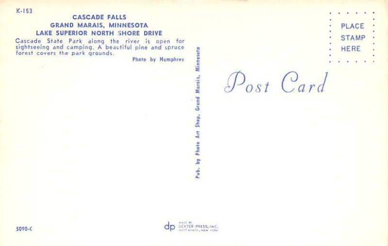 Cascade Falls Lake Superior Grand Marais,  MN