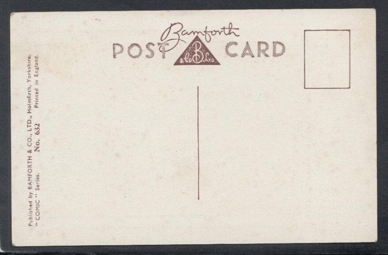 Comic Postcard - Picnic / Couple / Red / Animals / Bull SW2275