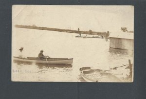 Real Photo Post Card 1917 Chetek Wisc A Lake Scene
