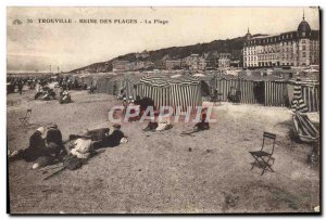 Old Postcard Trouville Reine Des Plages The Beach