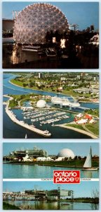3 Postcards TORONTO, CANADA ~ Cinesphere ONTARIO PLACE Aerial Pavilion 4x6