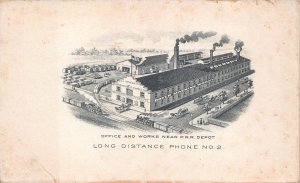 DOVER MACHINE WORKS NEAR PRR TRAIN DEPOT PHONE DELAWARE TRADE CARD (c.1900)