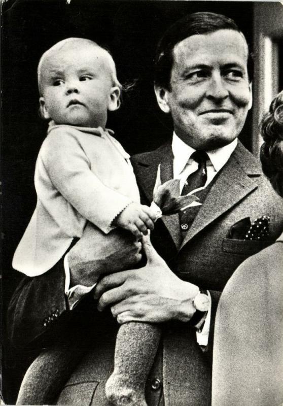 Dutch Prince Claus von Amsberg with Prince Willem-Alexander (1968)