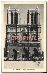 Old Postcard Paris Notre Dame (frontage)