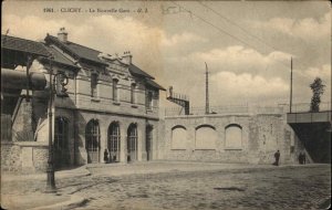 Clichy France FR La Nouvelle Gare c1910 Vintage Postcard