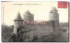 Old Postcard Fougeres The towers of the castle