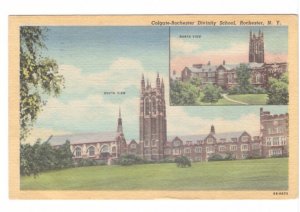 Colgate Rochester Divinity School, Rochester NY, Vintage 1950 Linen Postcard