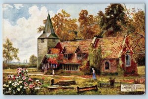 England Postcard Picturesque Essex Greensted Church 1908 Oilette Tuck Art