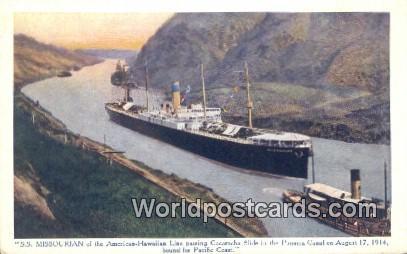 Panama Panama Canal SS Missourian, Am Hawaiian Line 