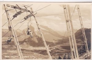 Canada Banff The Ski Chair Lift 1951 Real Photo