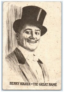 1912 Henry Kolker In The Great Name Theater Advertising Morley MI Postcard