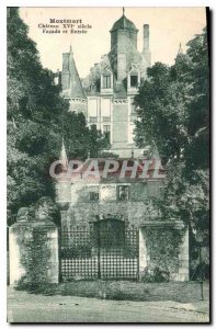 Old Postcard Montmort Chateau XVI century Facade and Entrance