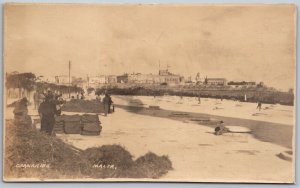 MALTA c1910 RPPC Real Photo Postcard Granaries Men City In Distance