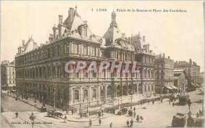 Old Postcard Lyon Palais de la Bourse and Place des Cordeliers