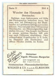 Star Clusters, Astronomical Wonders, Echte Wagner German Trade Card