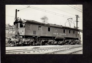 New Haven Railroad Train Locomotive # 0321 Real Photo RPPC Bonnet Postcard